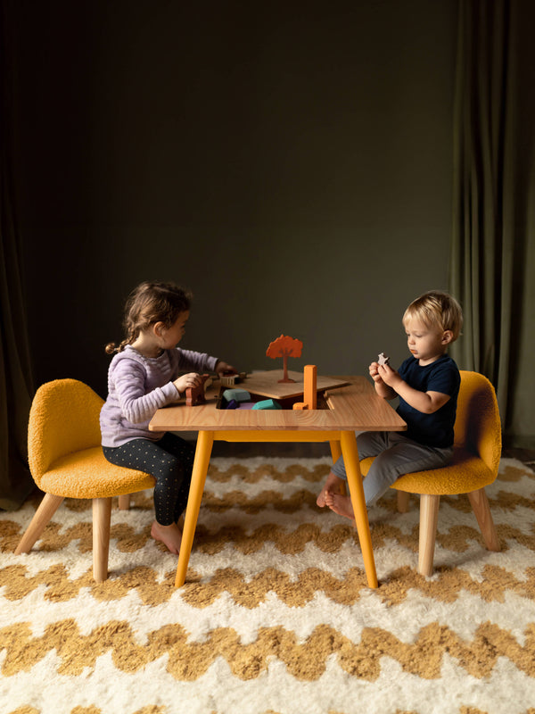 Ruben Play Table & Boucle Chairs